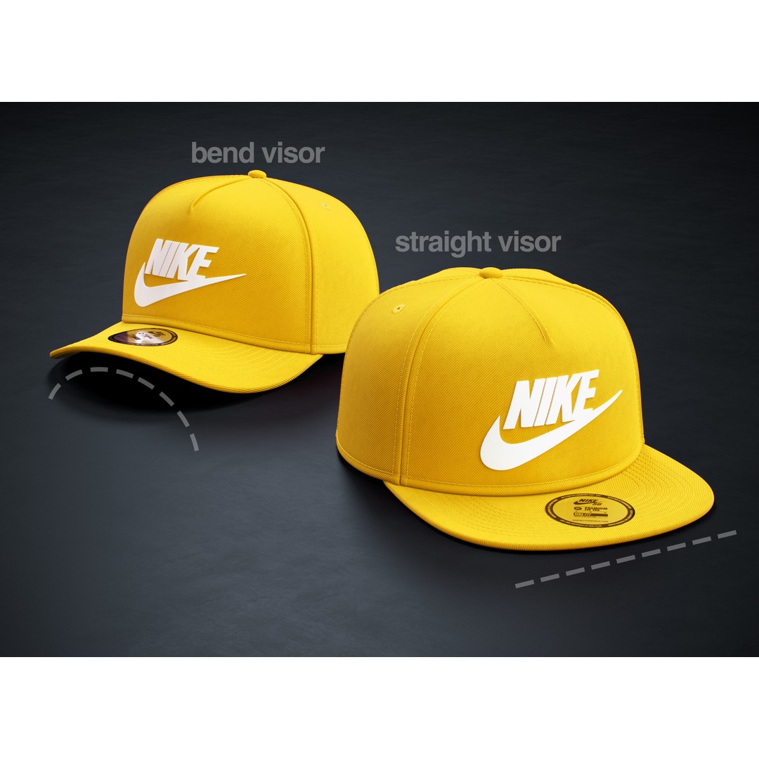 Yellow Snapback Cap 3D Model – High Quality PBR Asset, FBX & OBJ - View 4