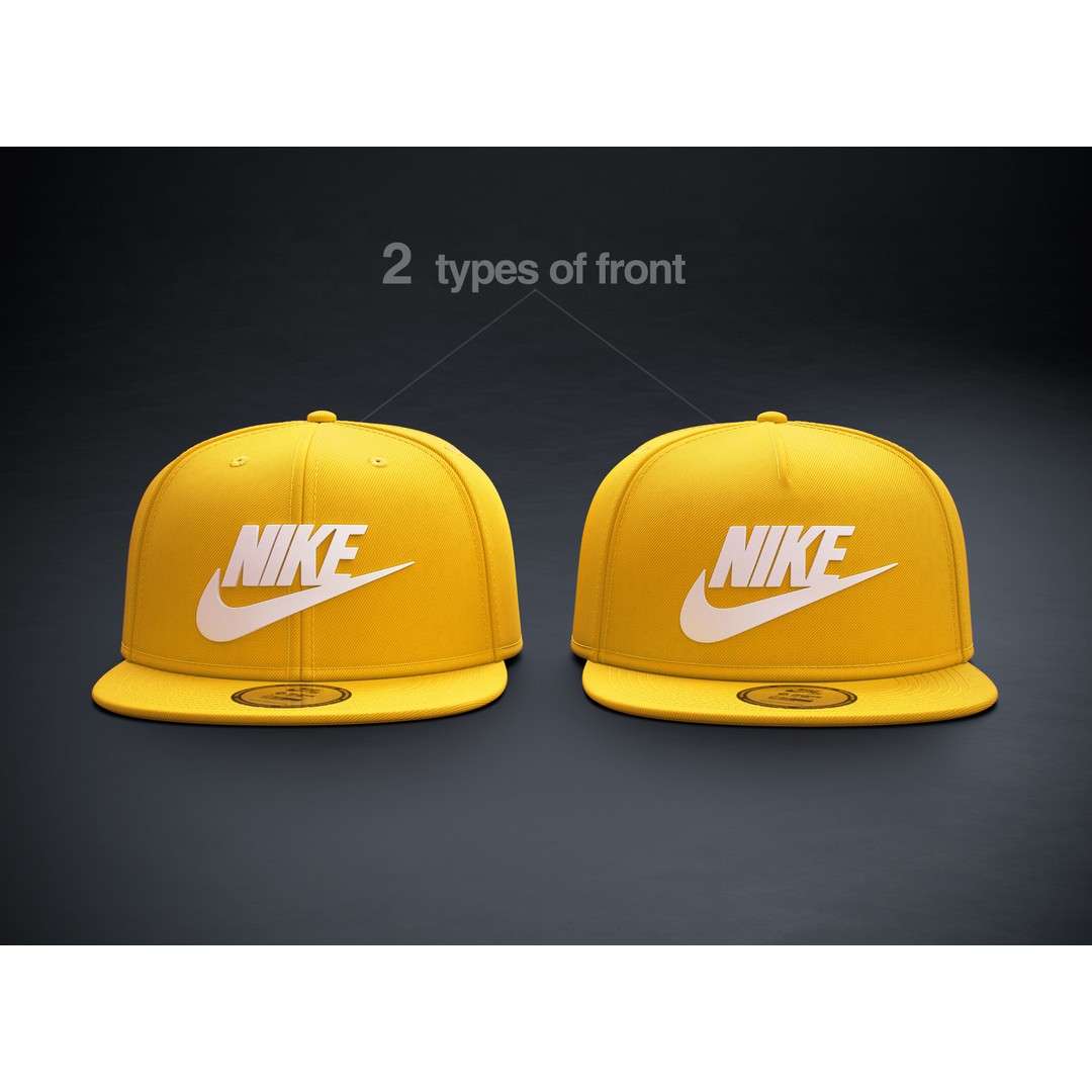 Yellow Snapback Cap 3D Model – High Quality PBR Asset, FBX & OBJ - View 5