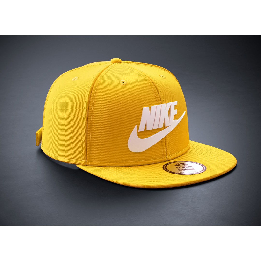 Yellow Snapback Cap 3D Model – High Quality PBR Asset, FBX & OBJ - View 9