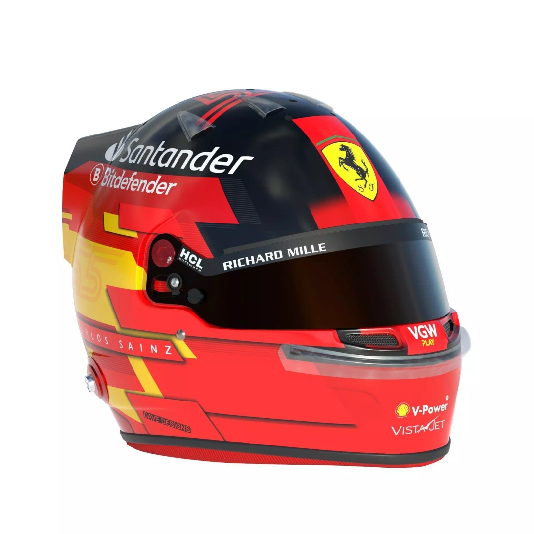 Ferrari Helmets 3D Model – High Detailed Game-Ready Asset, FBX, OBJ - View 10