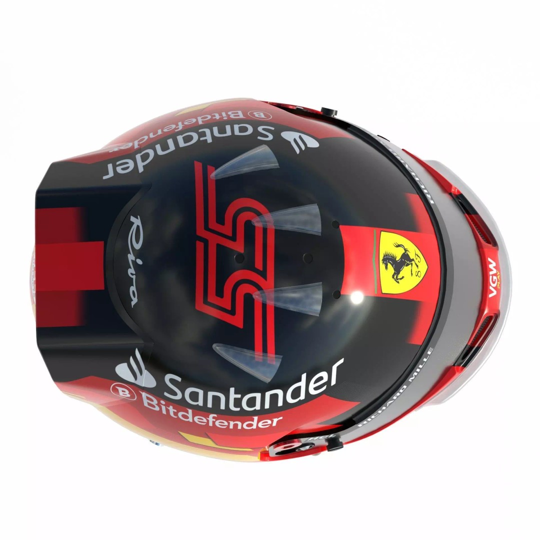 Ferrari Helmets 3D Model – High Detailed Game-Ready Asset, FBX, OBJ - View 12