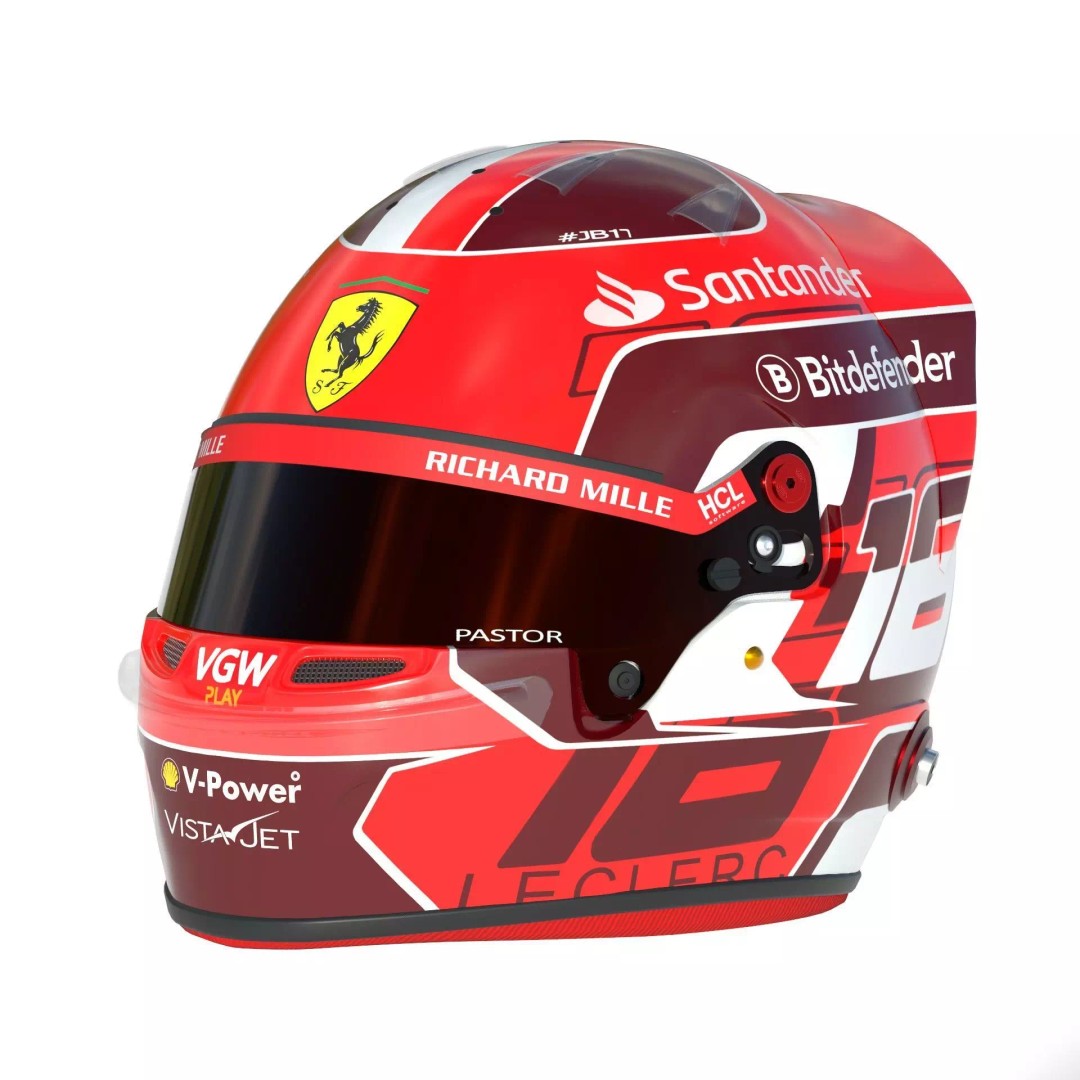 Ferrari Helmets 3D Model – High Detailed Game-Ready Asset, FBX, OBJ - View 21