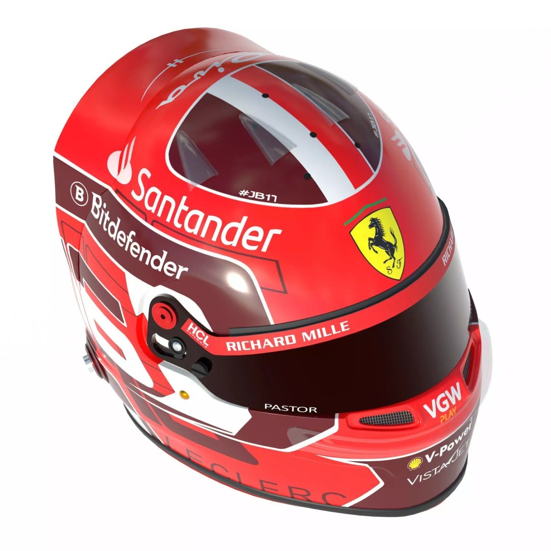 Ferrari Helmets 3D Model – High Detailed Game-Ready Asset, FBX, OBJ - View 28