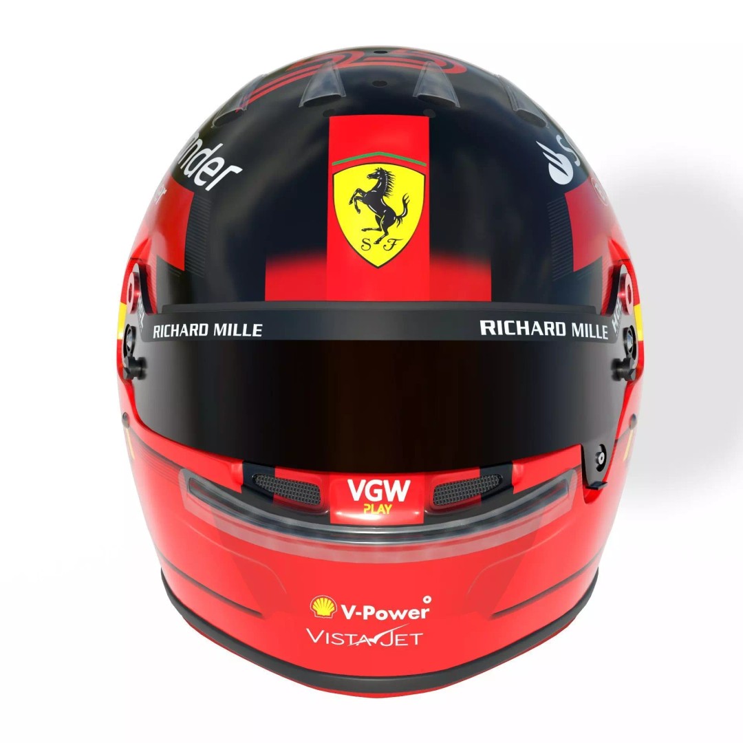 Ferrari Helmets 3D Model – High Detailed Game-Ready Asset, FBX, OBJ - View 3