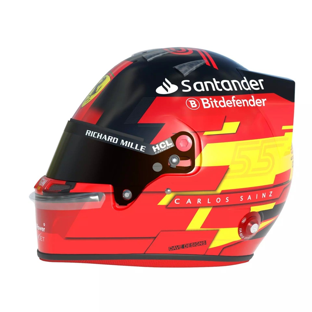 Ferrari Helmets 3D Model – High Detailed Game-Ready Asset, FBX, OBJ - View 5