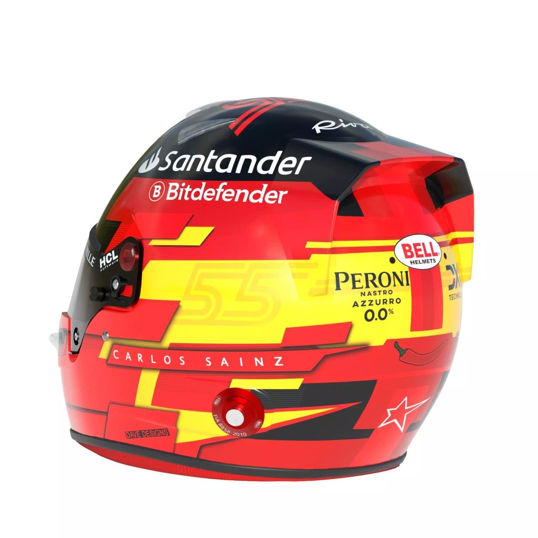 Ferrari Helmets 3D Model – High Detailed Game-Ready Asset, FBX, OBJ - View 6