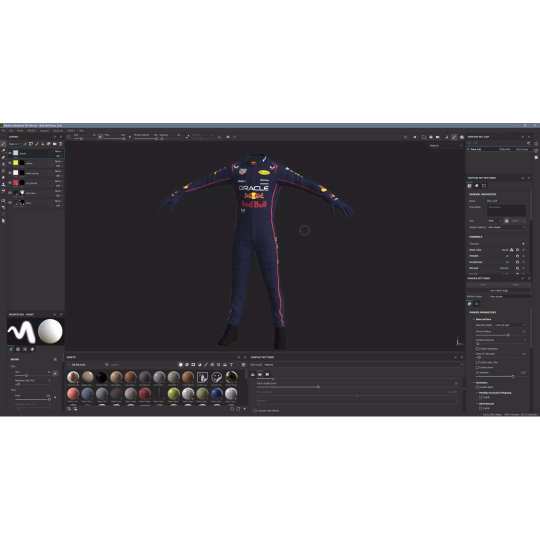 Red Bull Suit 2025 3D Model – High Detail Game-Ready Asset, FBX, Blender - View 15