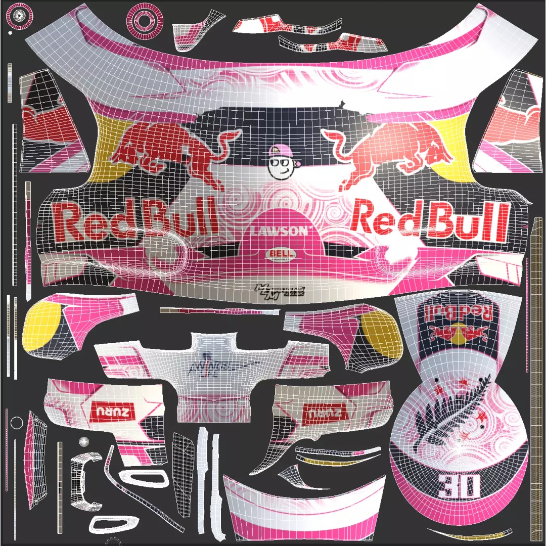 Red Bull Suit 2025 3D Model – High Detail Game-Ready Asset, FBX, Blender - View 25