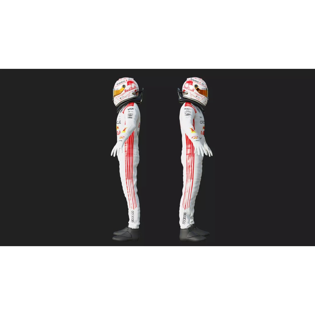 Red Bull Suit 2025 3D Model – High Detail Game-Ready Asset, FBX, Blender - View 28