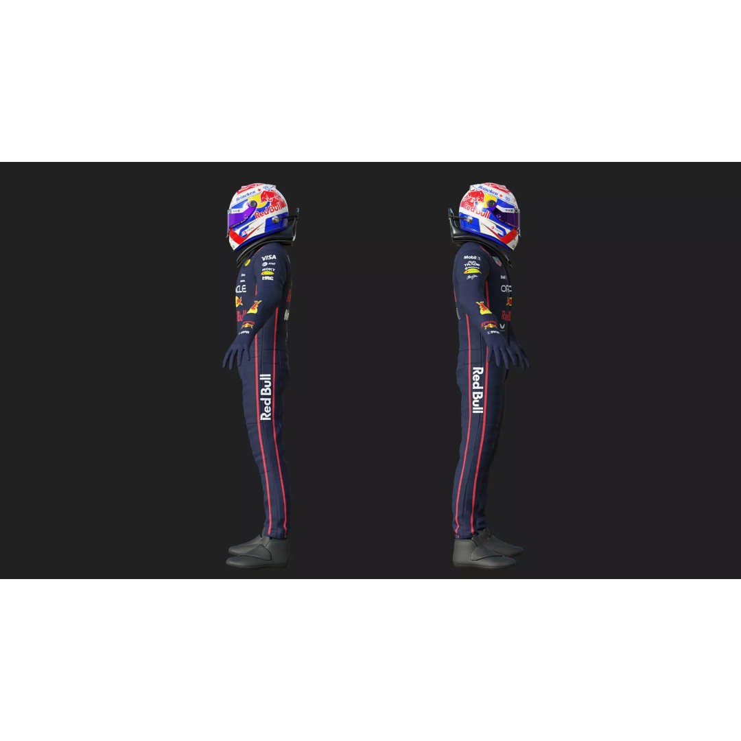 Red Bull Suit 2025 3D Model – High Detail Game-Ready Asset, FBX, Blender - View 5