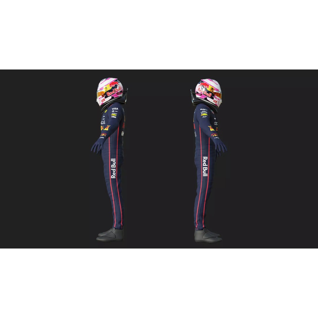 Red Bull Suit 2025 3D Model – High Detail Game-Ready Asset, FBX, Blender - View 6