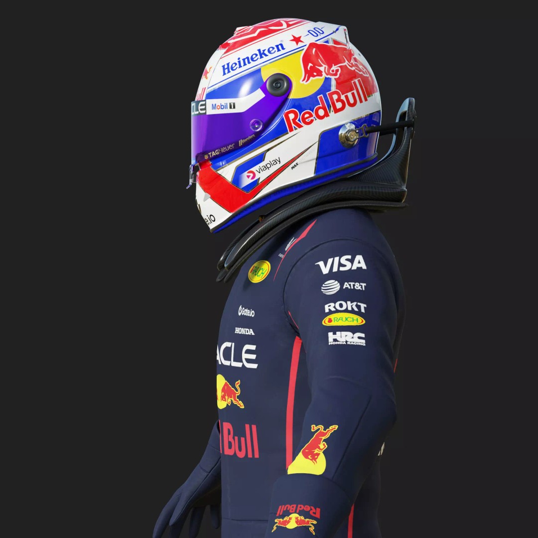 Red Bull Suit 2025 3D Model – High Detail Game-Ready Asset, FBX, Blender - View 9