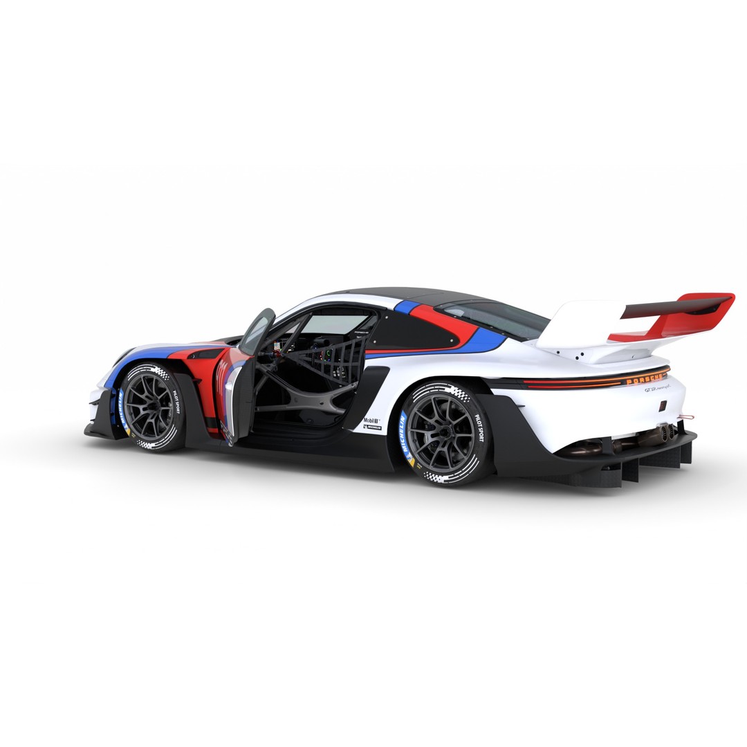 Porsche 911 GT3 R Rennsport 2023 3D Model – High Poly PBR Asset, FBX - View 10