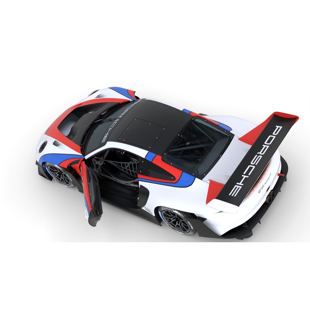 Porsche 911 GT3 R Rennsport 2023 3D Model – High Poly PBR Asset, FBX - View 16