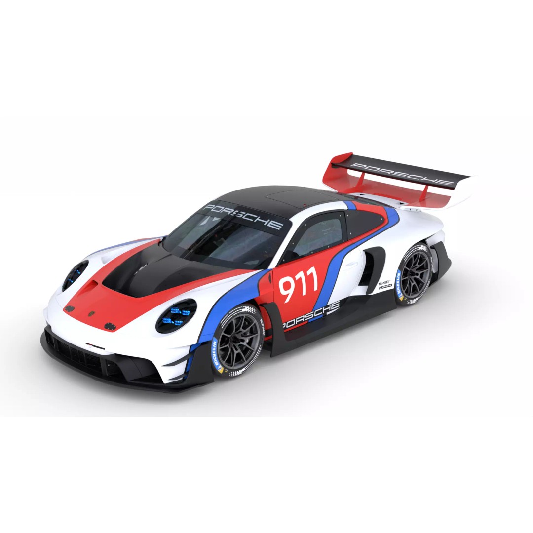 Porsche 911 GT3 R Rennsport 2023 3D Model – High Poly PBR Asset, FBX - View 2