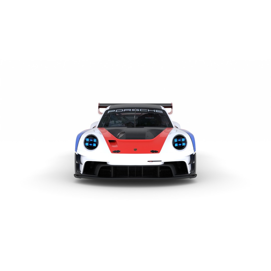 Porsche 911 GT3 R Rennsport 2023 3D Model – High Poly PBR Asset, FBX - View 5
