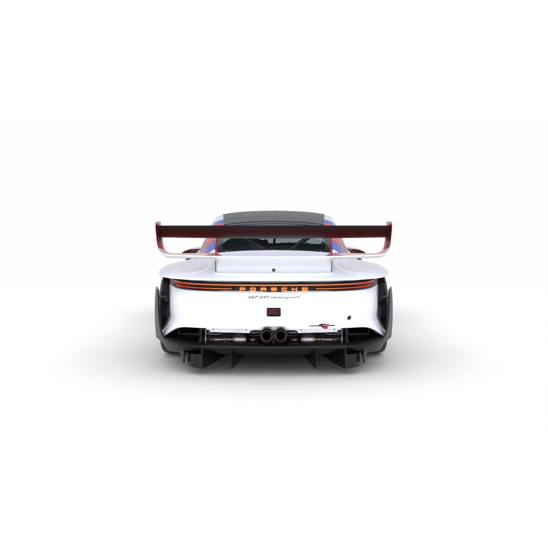 Porsche 911 GT3 R Rennsport 2023 3D Model – High Poly PBR Asset, FBX - View 6