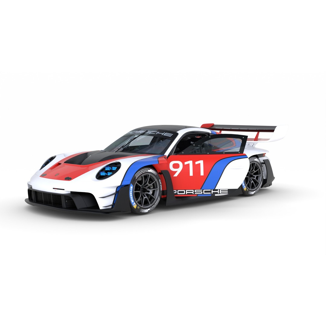 Porsche 911 GT3 R Rennsport 2023 3D Model – High Poly PBR Asset, FBX - View 9