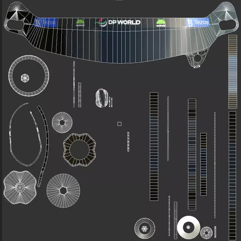 Ferrari 2023 Helmet 3D Model – High Detail PBR Asset, FBX, OBJ