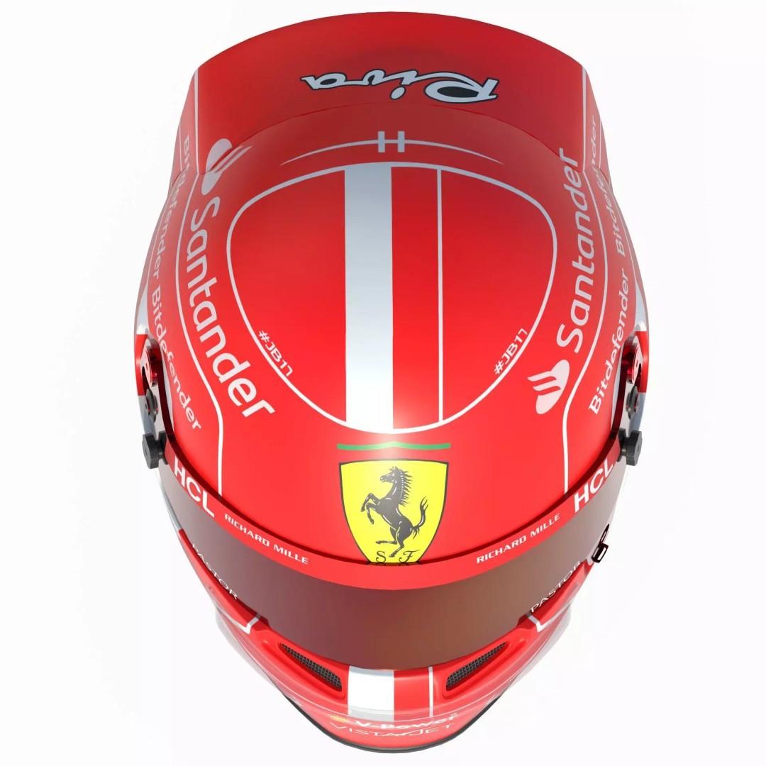 Ferrari 2023 Helmet 3D Model – High Detail PBR Asset, FBX, OBJ - View 23