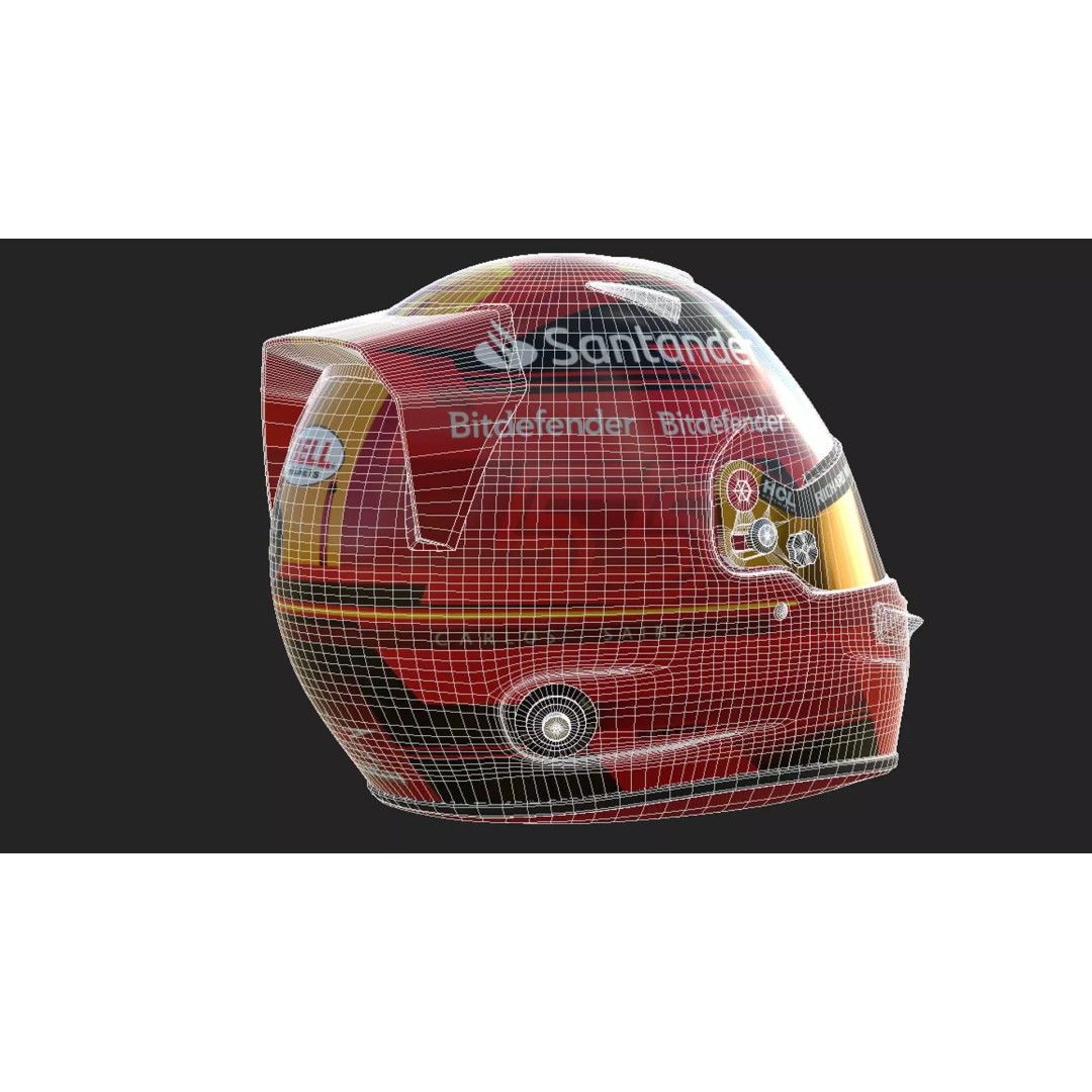 Ferrari 2023 Helmet 3D Model – High Detail PBR Asset, FBX, OBJ - View 30