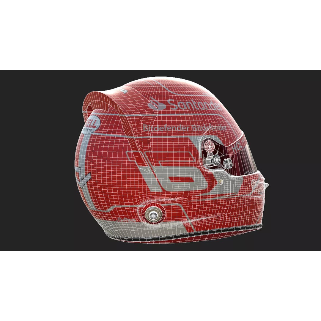 Ferrari 2023 Helmet 3D Model – High Detail PBR Asset, FBX, OBJ - View 32