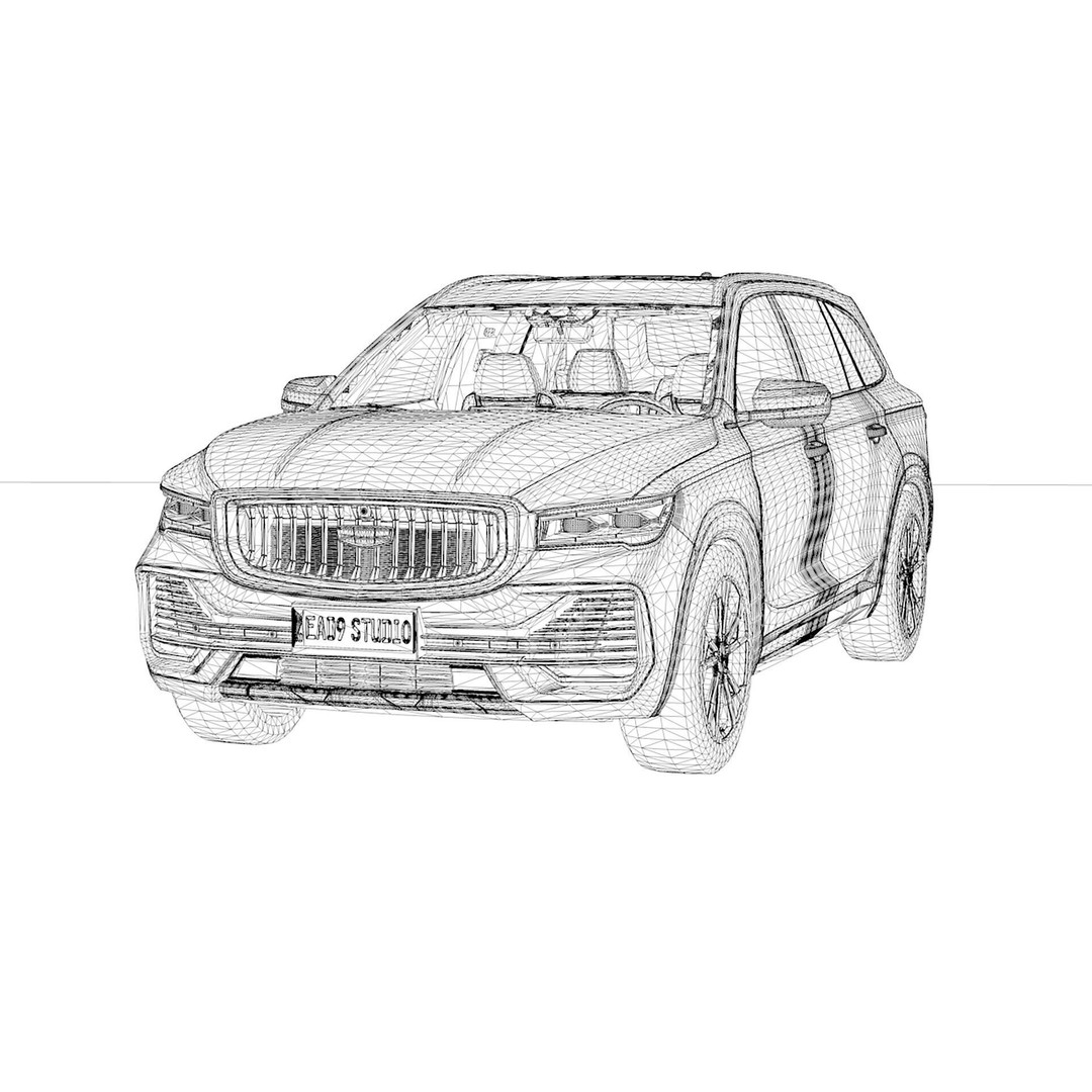 Geely Monjaro 2025 3D Model – High Poly Vehicle Asset, FBX, OBJ - View 13