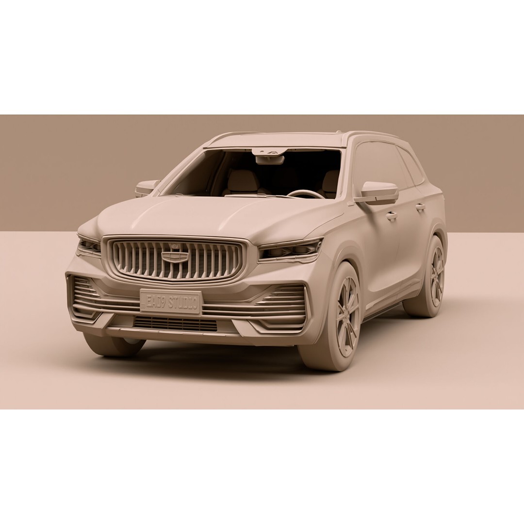 Geely Monjaro 2025 3D Model – High Poly Vehicle Asset, FBX, OBJ - View 14