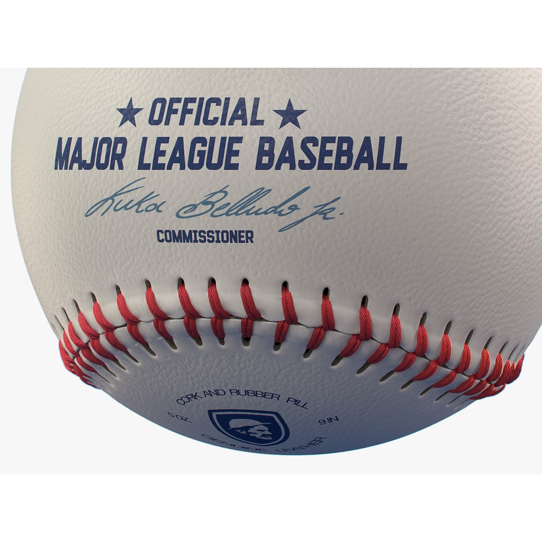 Baseball 3D Model – Photorealistic Game Asset, FBX, OBJ - View 30