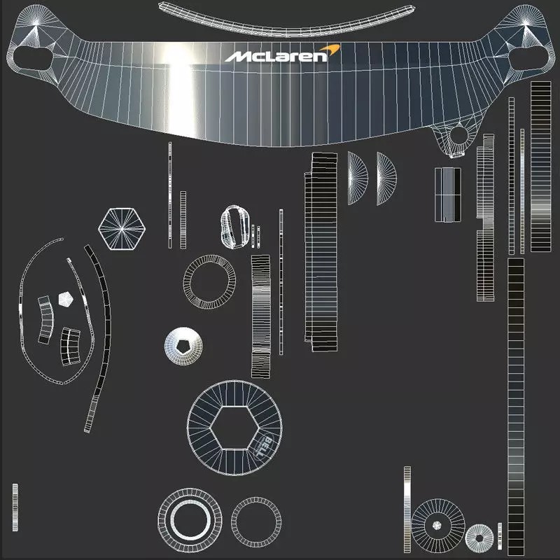 Lando Norris Helmet 2024 3D Model – High Poly PBR Asset, FBX, OBJ, Blender