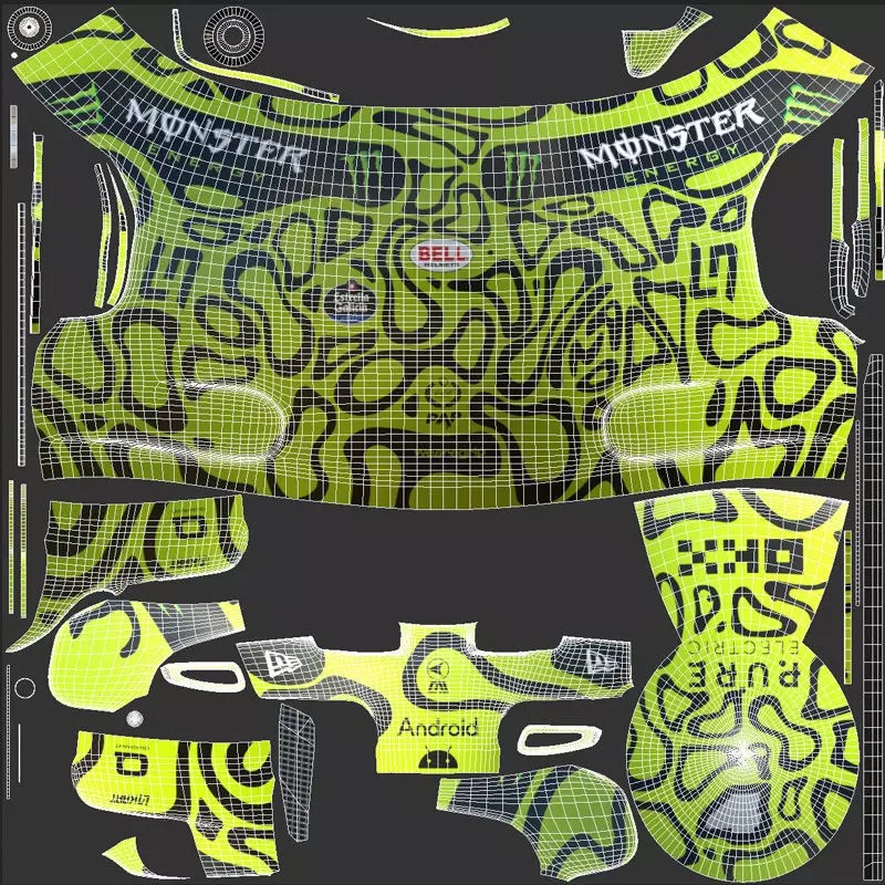 Lando Norris Helmet 2024 3D Model – High Poly PBR Asset, FBX, OBJ, Blender - View 18