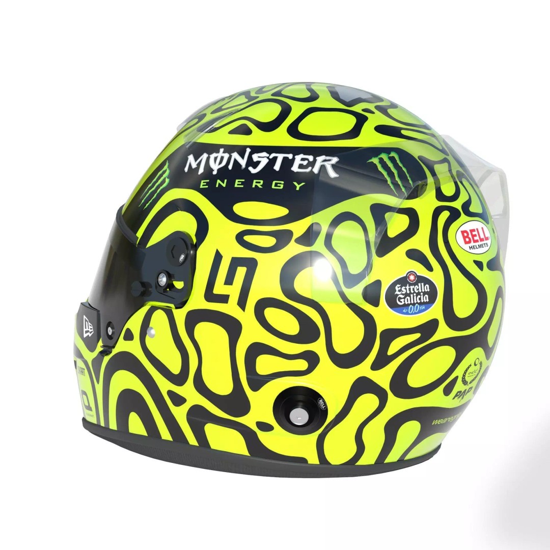 Lando Norris Helmet 2024 3D Model – High Poly PBR Asset, FBX, OBJ, Blender - View 6