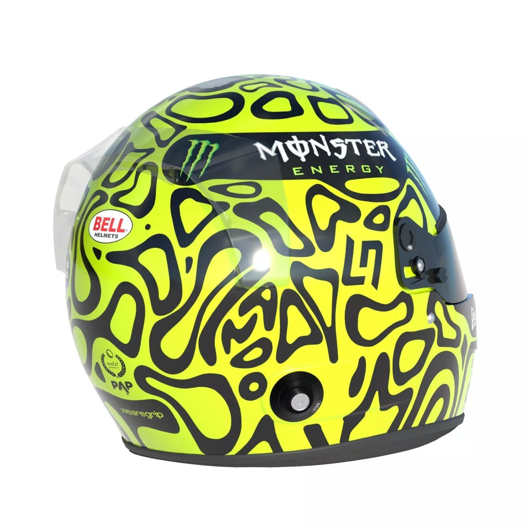 Lando Norris Helmet 2024 3D Model – High Poly PBR Asset, FBX, OBJ, Blender - View 8