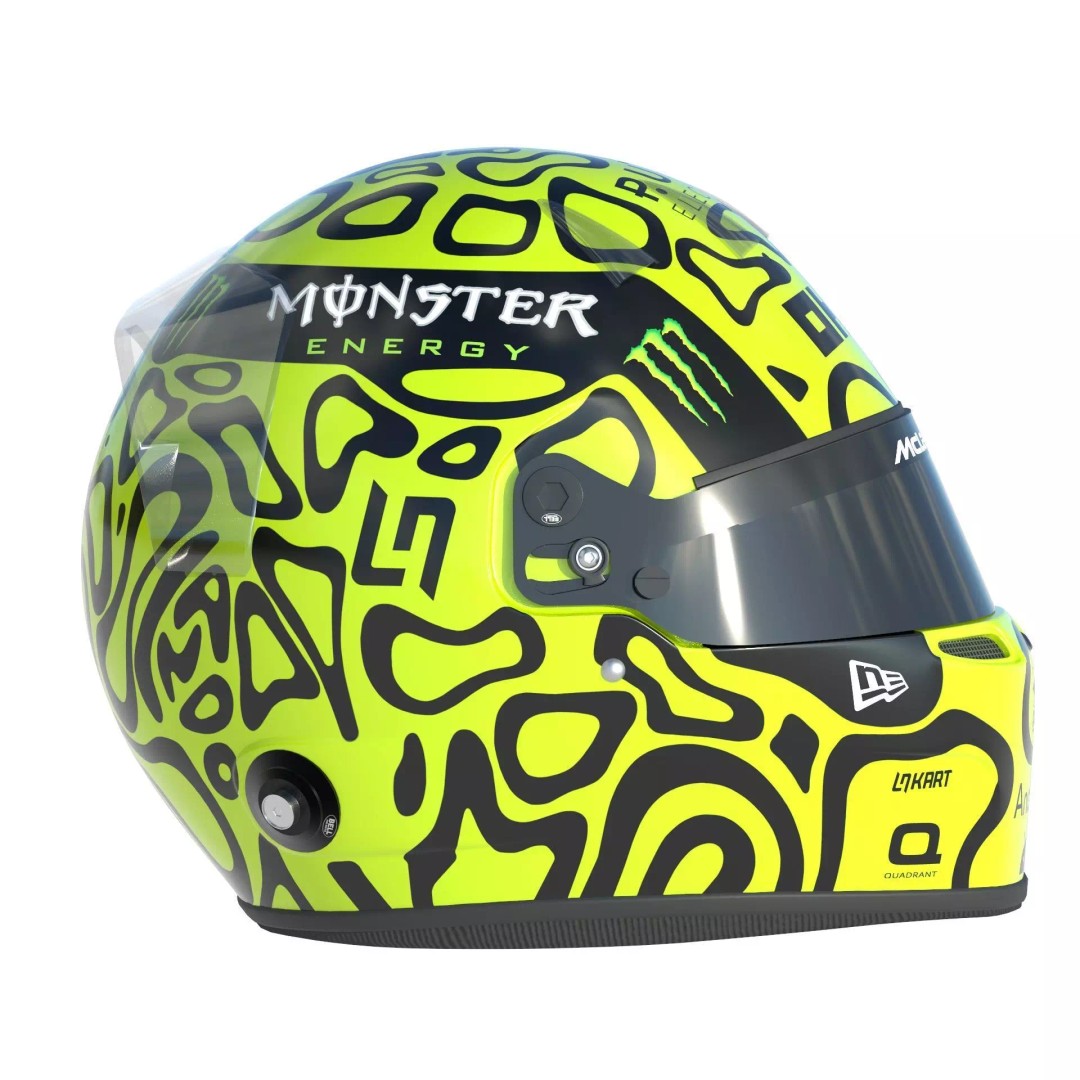 Lando Norris Helmet 2024 3D Model – High Poly PBR Asset, FBX, OBJ, Blender - View 9