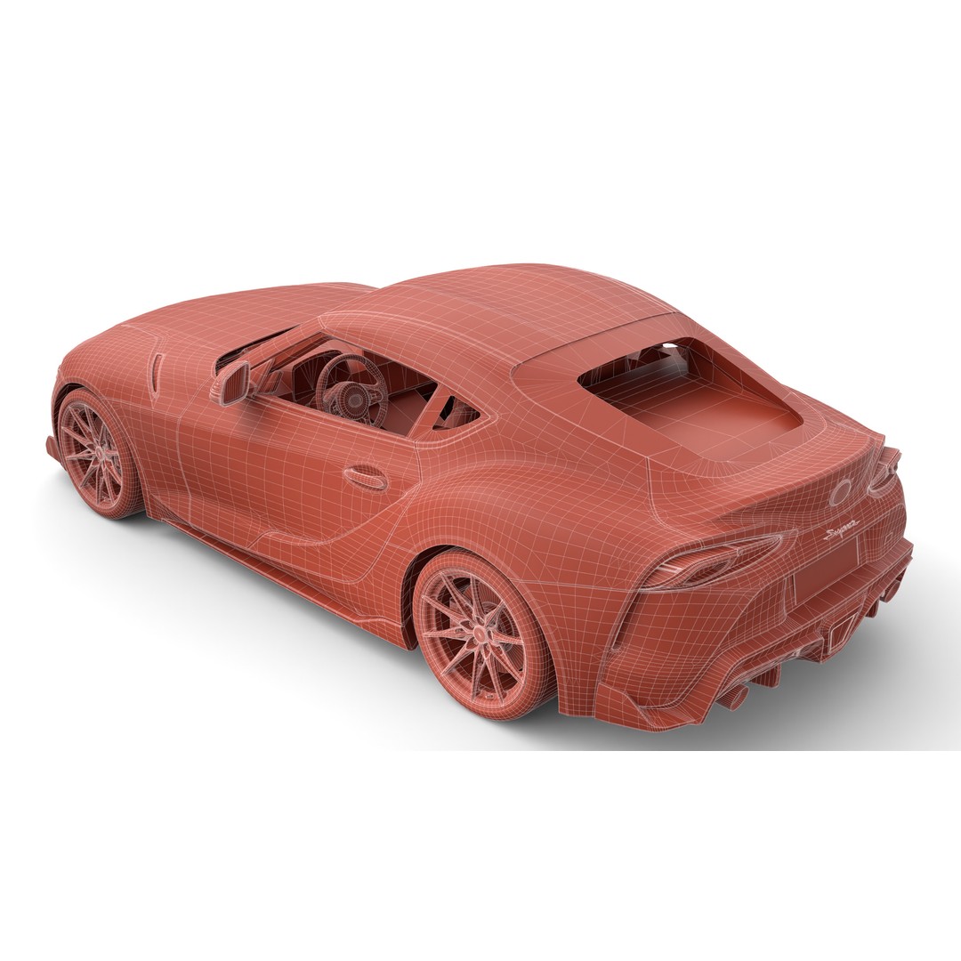 Toyota Supra 2025 3D Model – Low Poly PBR Game Asset, FBX, OBJ