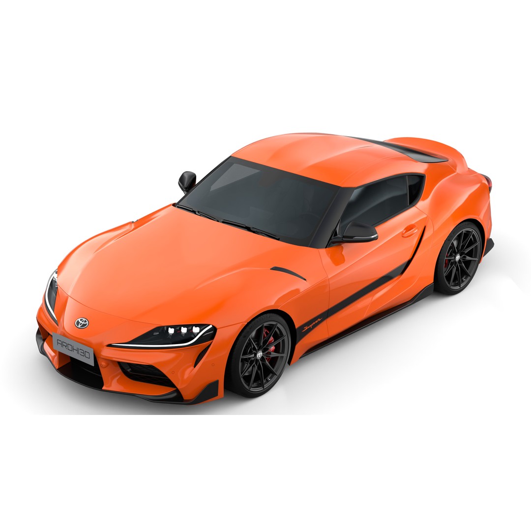 Toyota Supra 2025 3D Model – Low Poly PBR Game Asset, FBX, OBJ - View 11