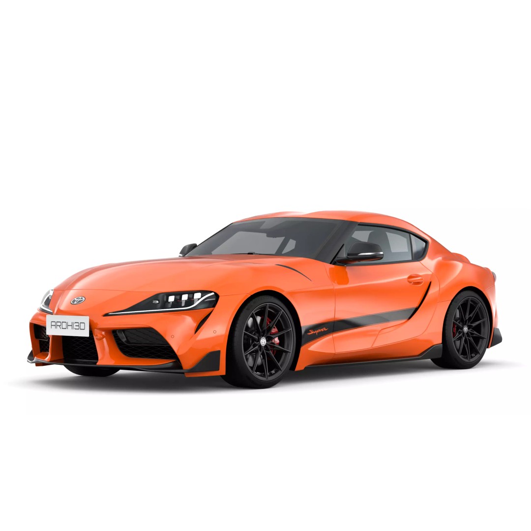 Toyota Supra 2025 3D Model – Low Poly PBR Game Asset, FBX, OBJ - View 2