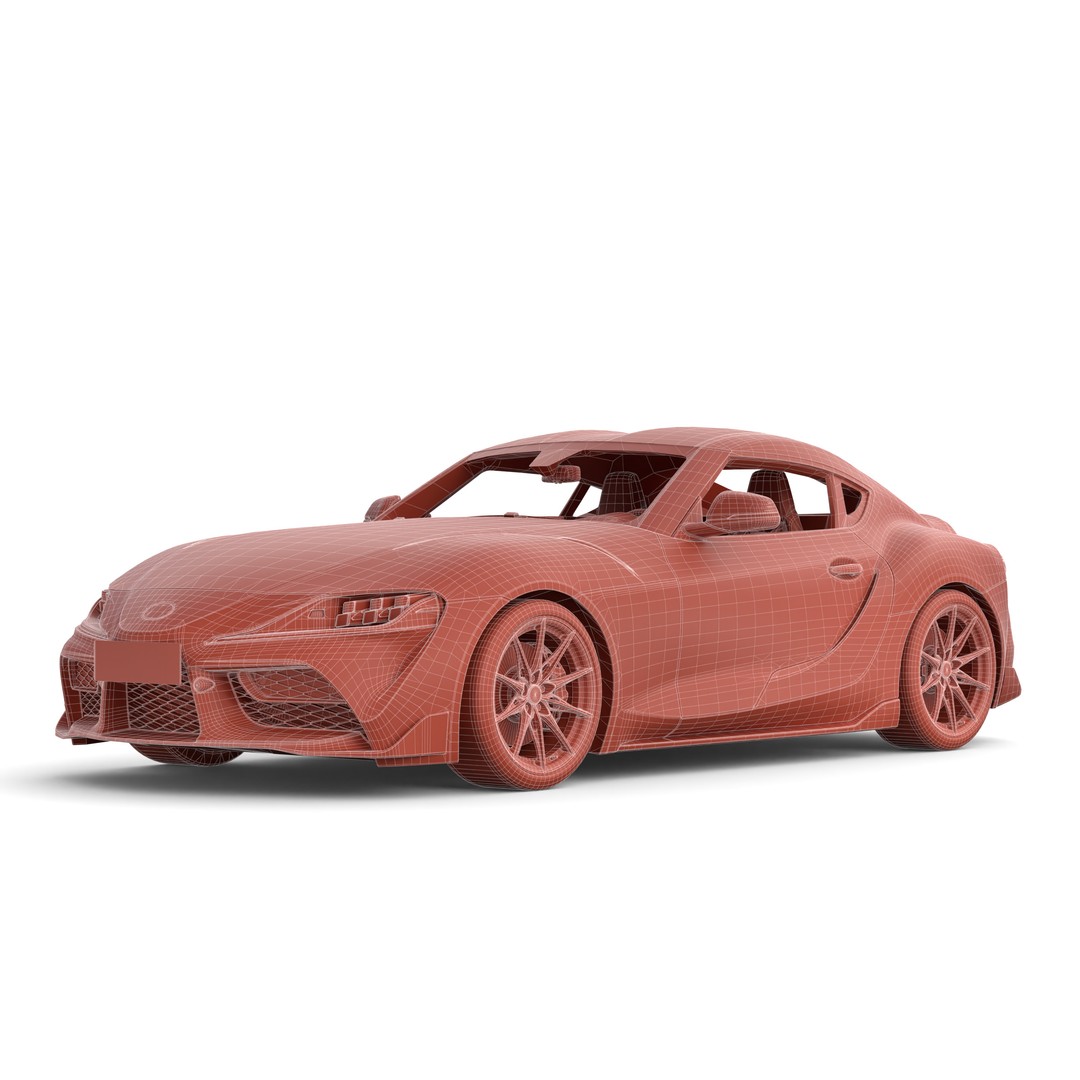 Toyota Supra 2025 3D Model – Low Poly PBR Game Asset, FBX, OBJ - View 25