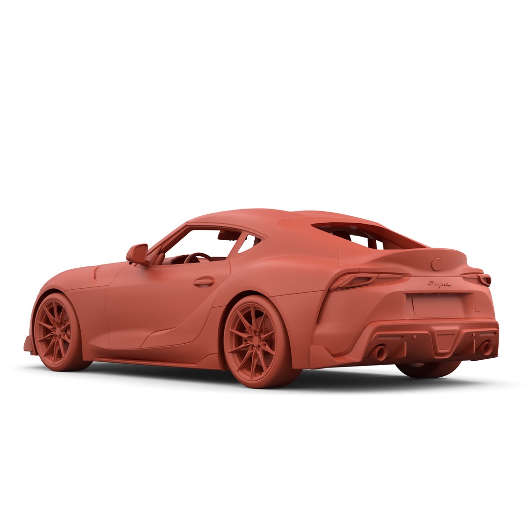 Toyota Supra 2025 3D Model – Low Poly PBR Game Asset, FBX, OBJ - View 26