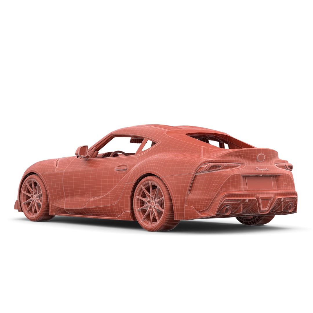 Toyota Supra 2025 3D Model – Low Poly PBR Game Asset, FBX, OBJ - View 27