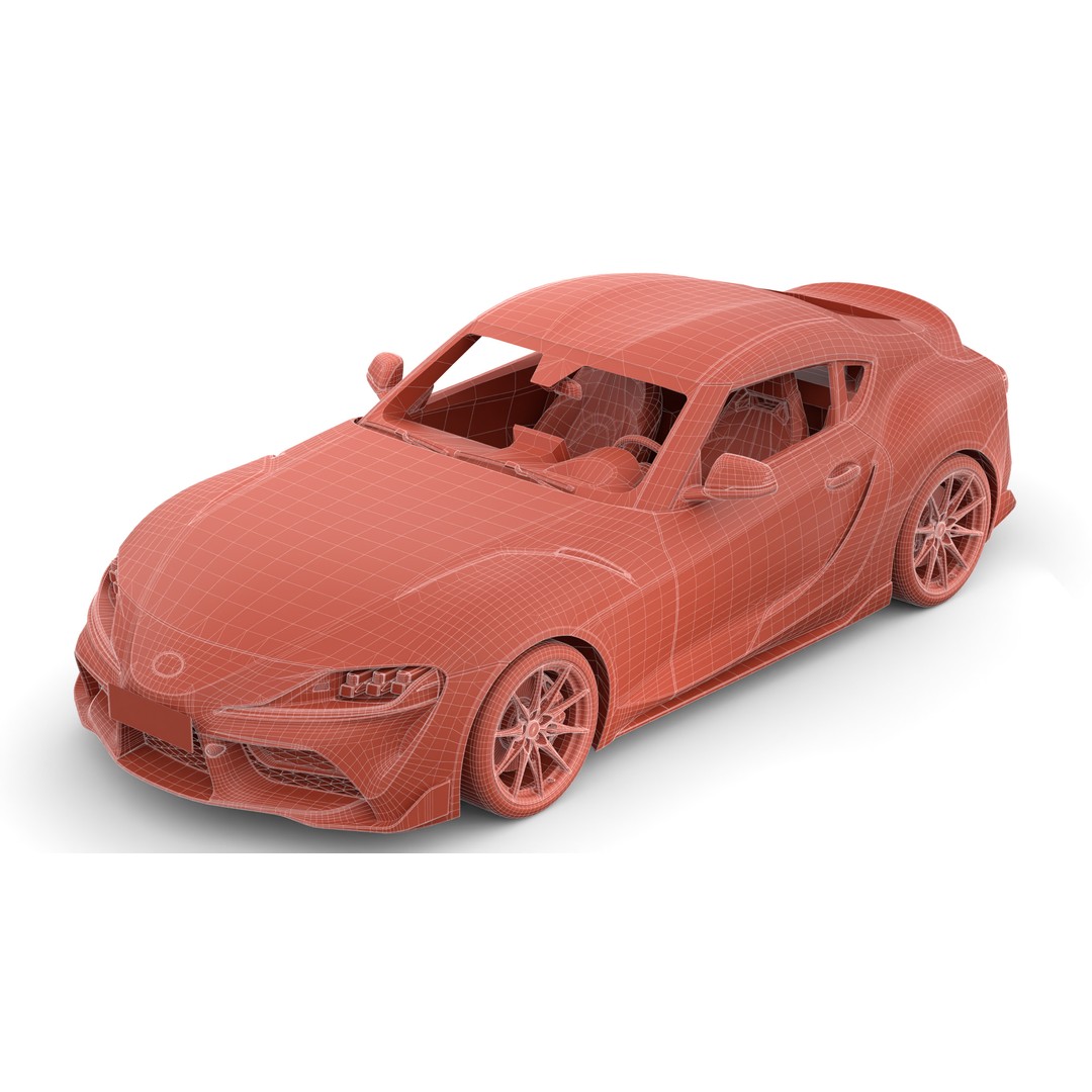 Toyota Supra 2025 3D Model – Low Poly PBR Game Asset, FBX, OBJ - View 29