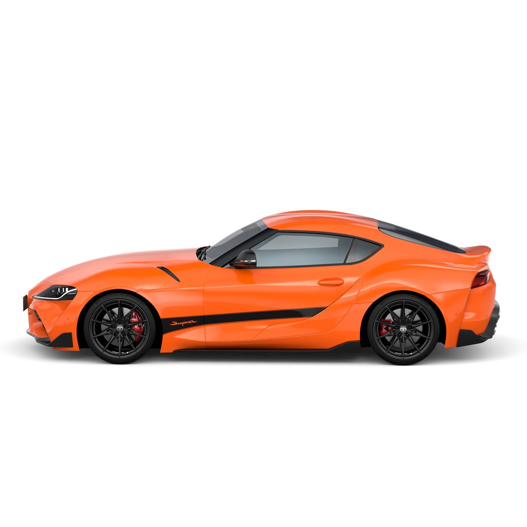 Toyota Supra 2025 3D Model – Low Poly PBR Game Asset, FBX, OBJ - View 3