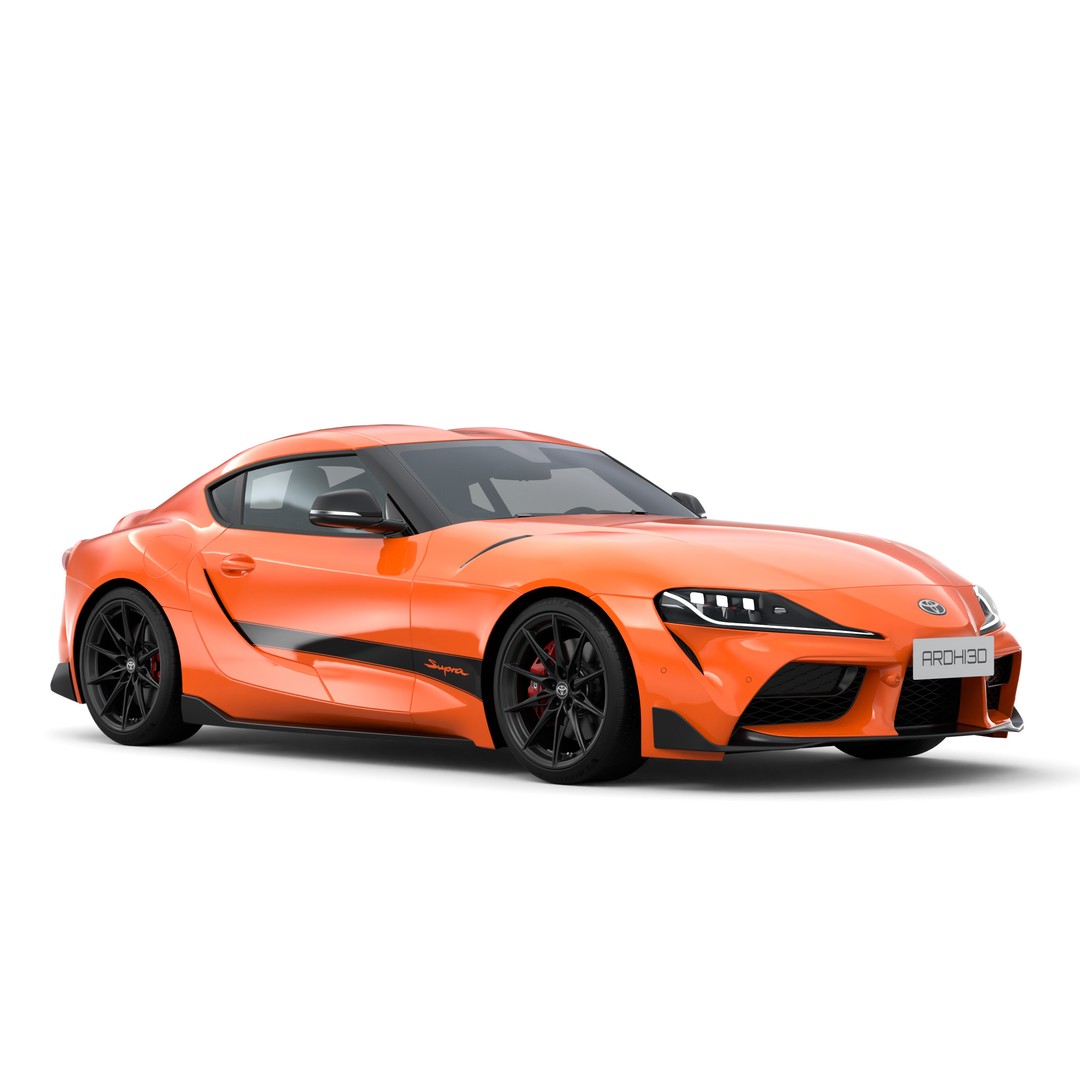 Toyota Supra 2025 3D Model – Low Poly PBR Game Asset, FBX, OBJ - View 8
