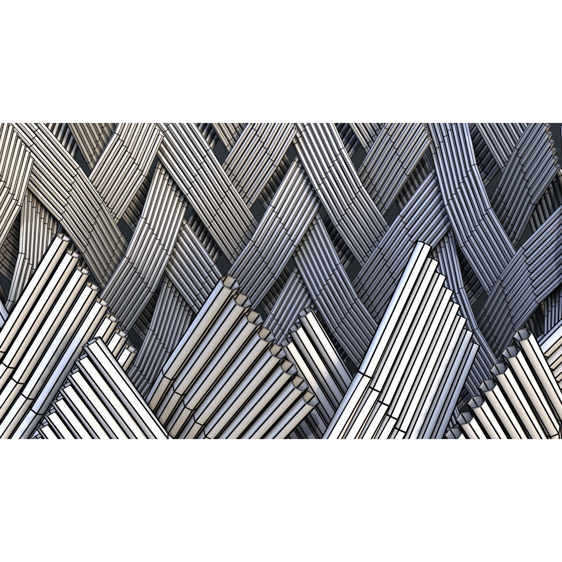 Corrugated and Braid Metal Hose Sleeving - Game-Ready 3D Model - View 18