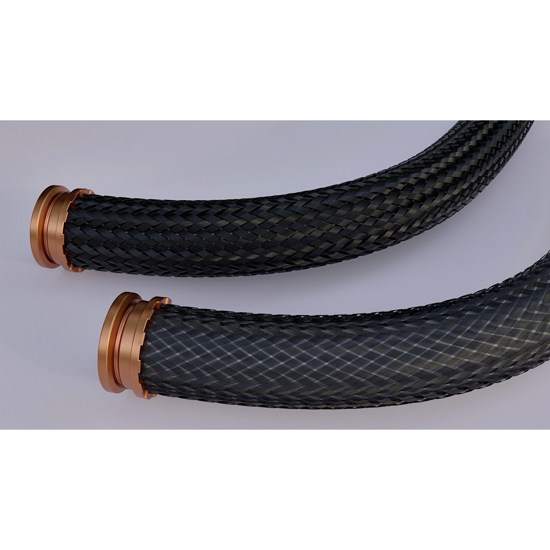 Corrugated and Braid Metal Hose Sleeving - Game-Ready 3D Model - View 6