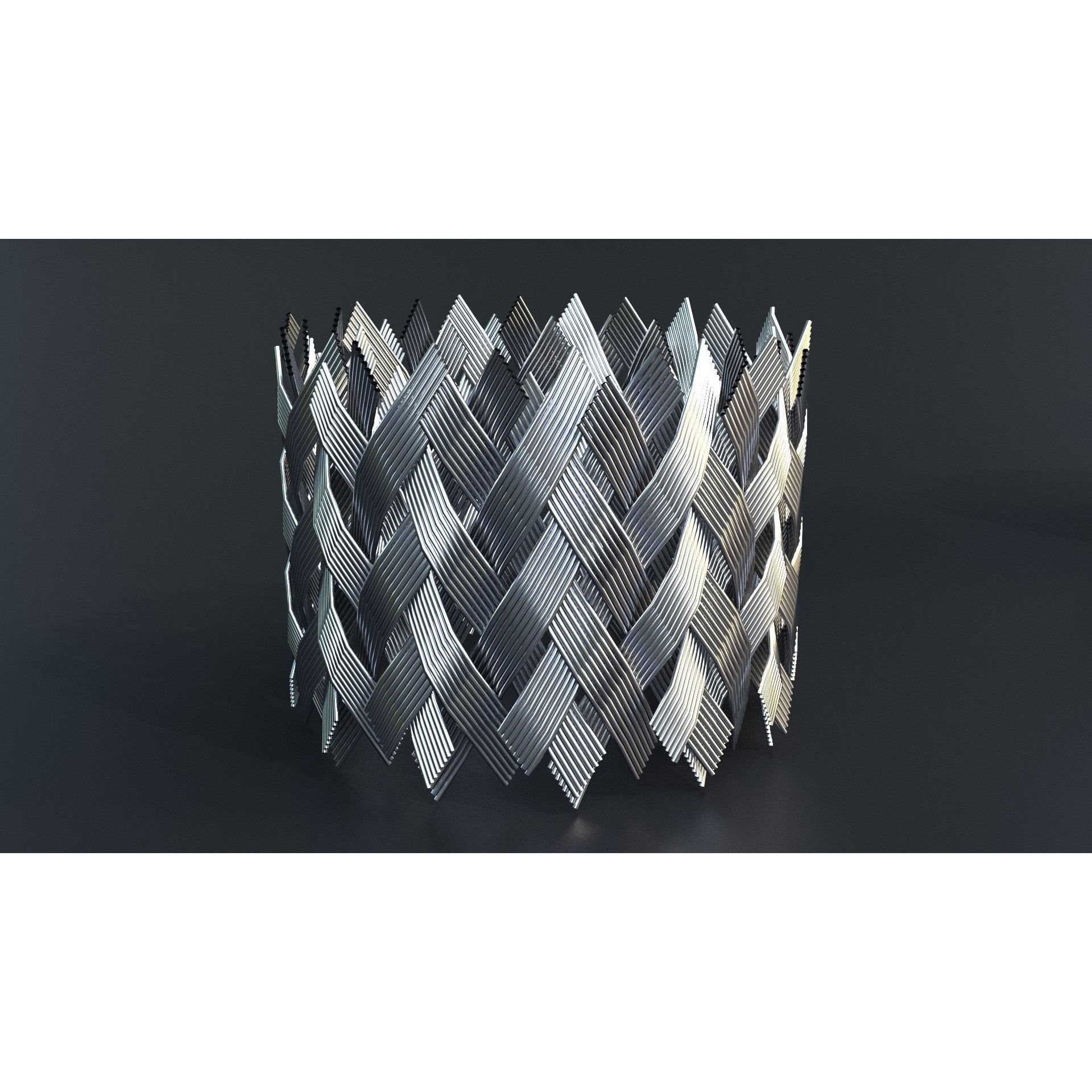 Corrugated and Braid Metal Hose Sleeving - Game-Ready 3D Model - View 7