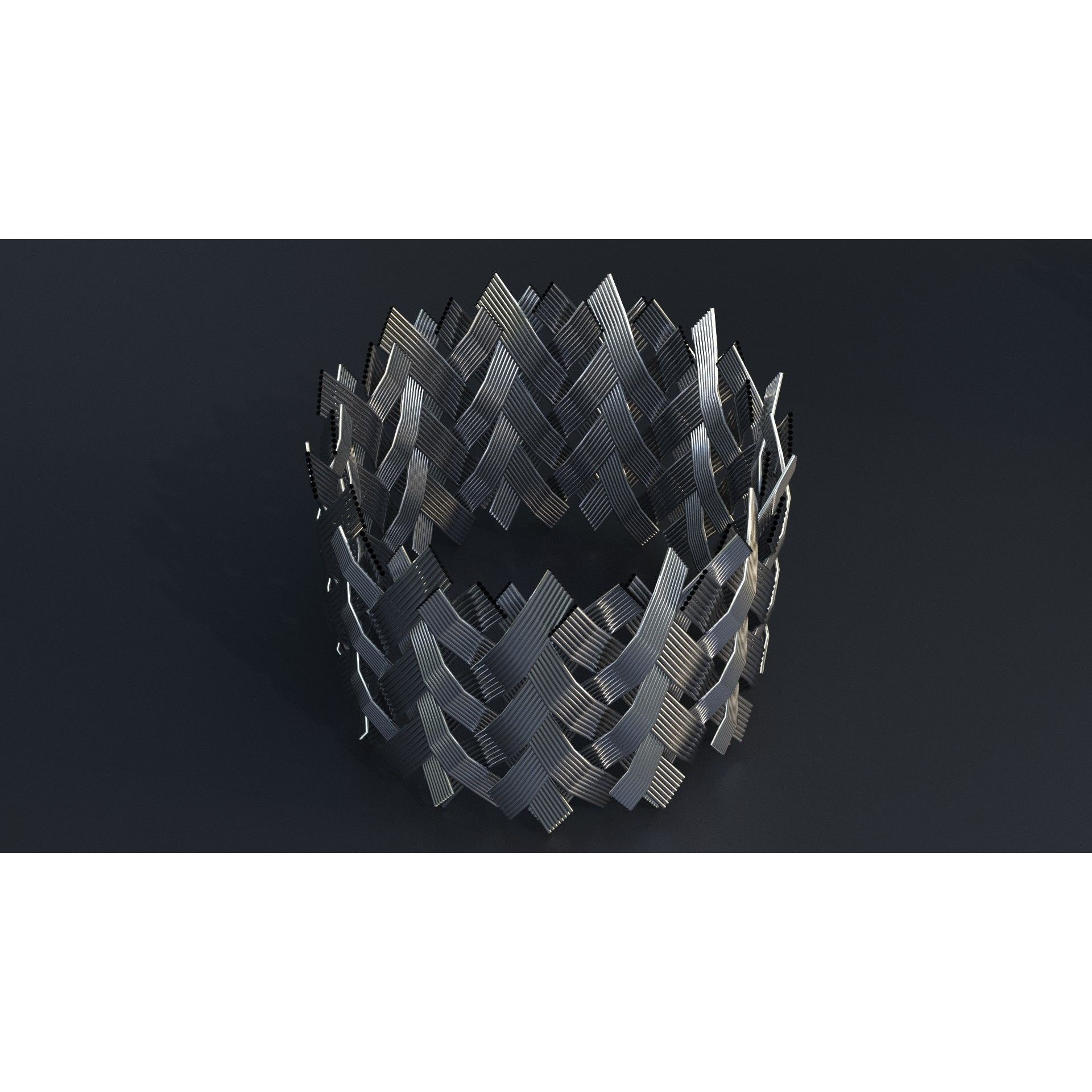 Corrugated and Braid Metal Hose Sleeving - Game-Ready 3D Model - View 8