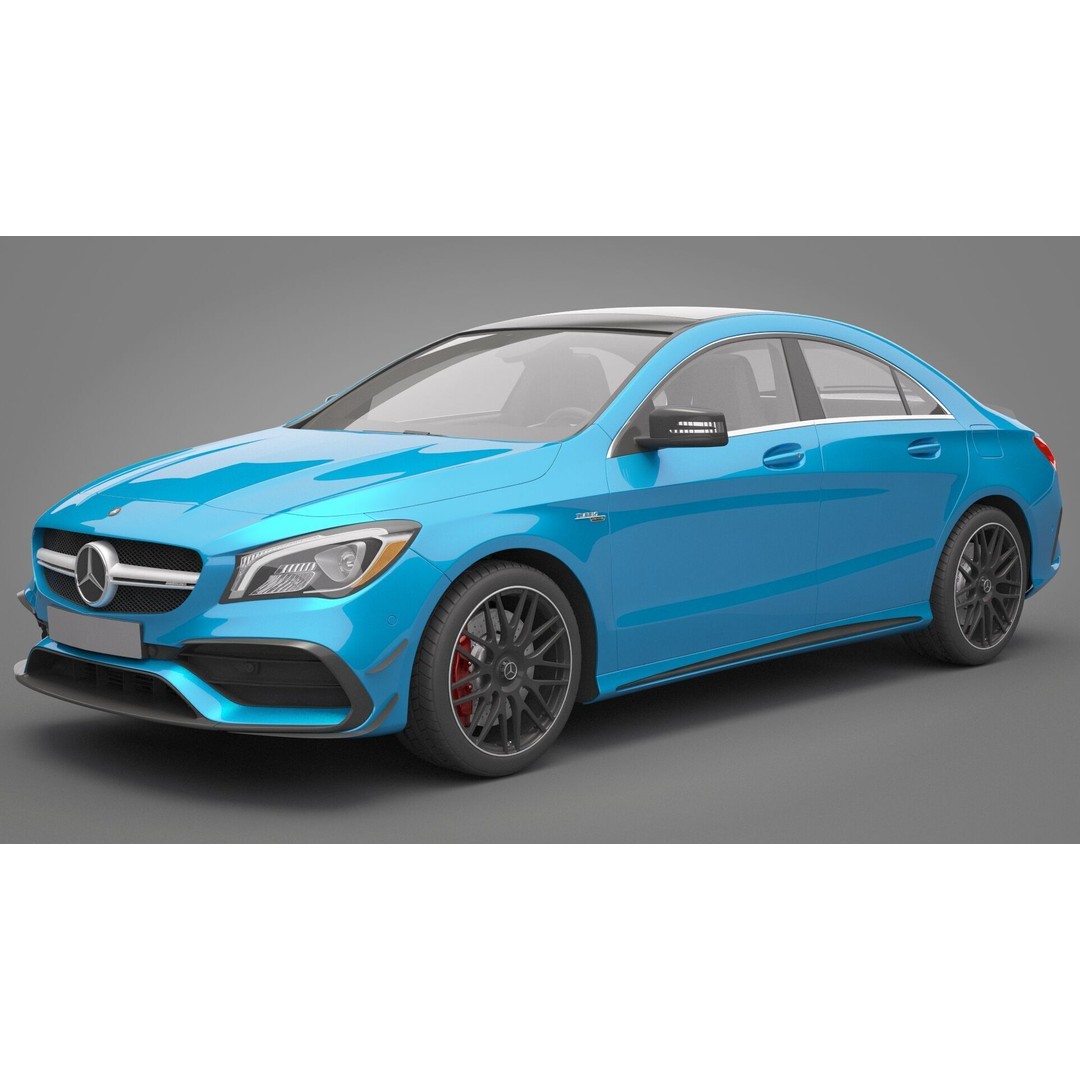 Mercedes-Benz CLA45 3D Model – High Poly Vehicle with PBR Textures, FBX/OBJ - View 12