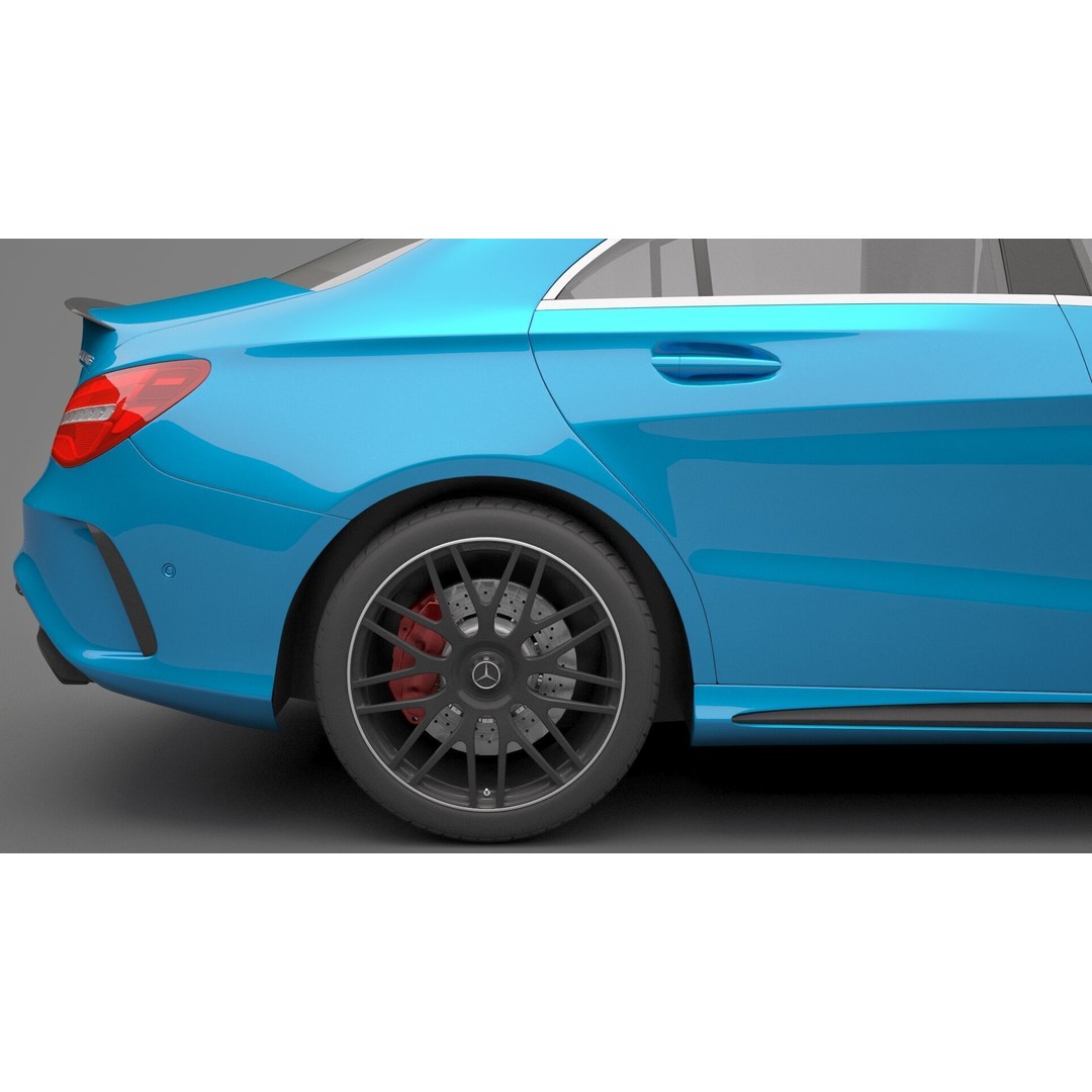 Mercedes-Benz CLA45 3D Model – High Poly Vehicle with PBR Textures, FBX/OBJ - View 14