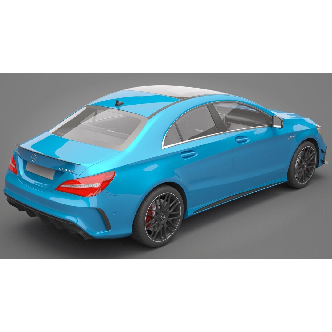 Mercedes-Benz CLA45 3D Model – High Poly Vehicle with PBR Textures, FBX/OBJ - View 18